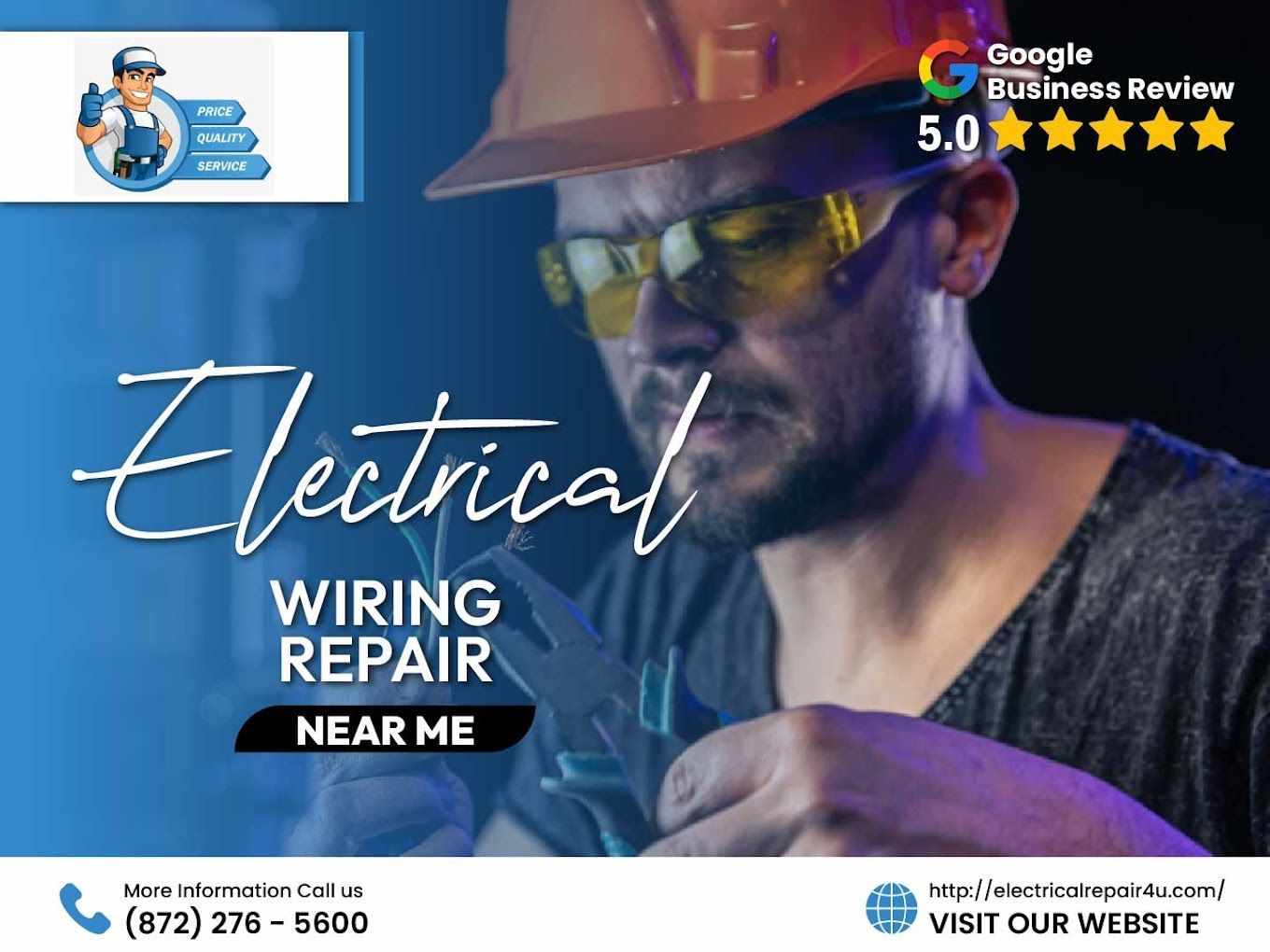 An advertisement for electrical wiring repair near me