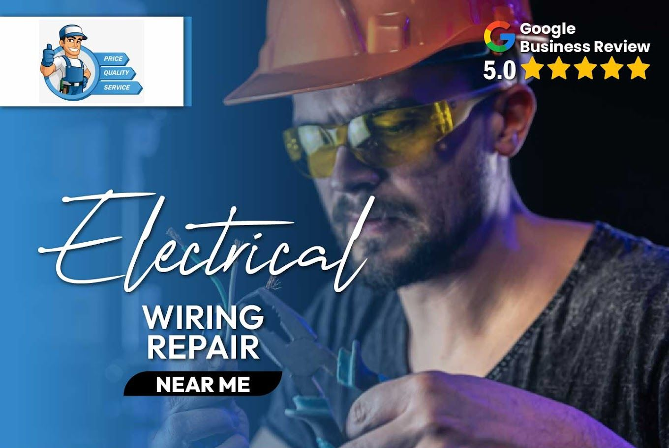 An advertisement for electrical wiring repair near me