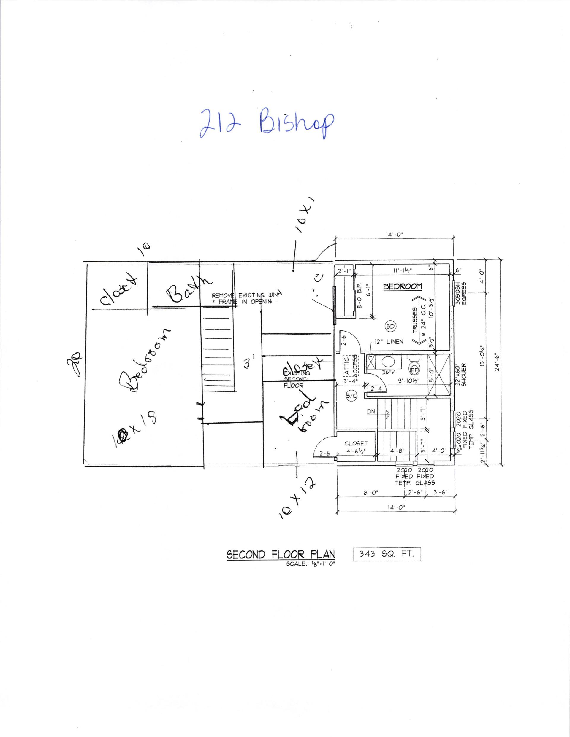 212 Bishop floor plan