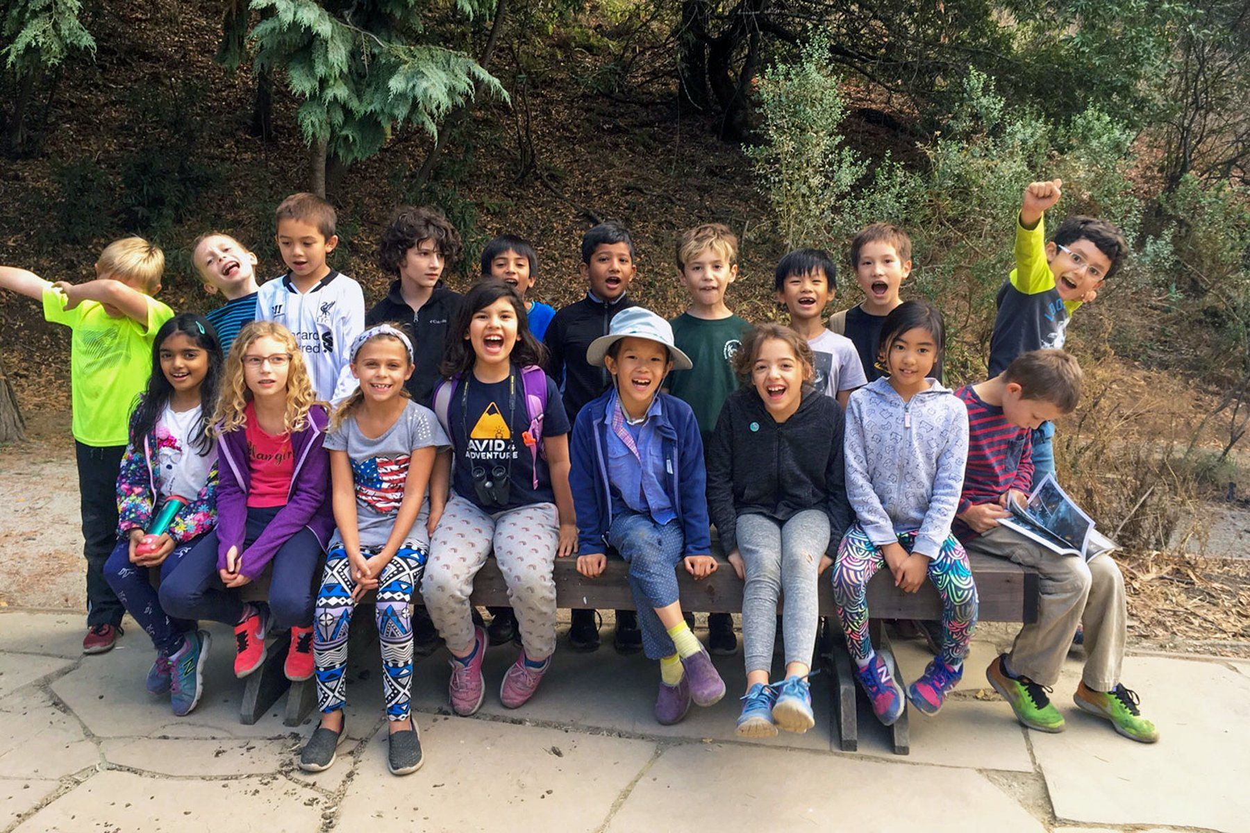 Lower elementary students on a field trip