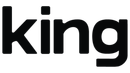 Das Wort „König“ ist in Schwarz auf weißem Hintergrund geschrieben.