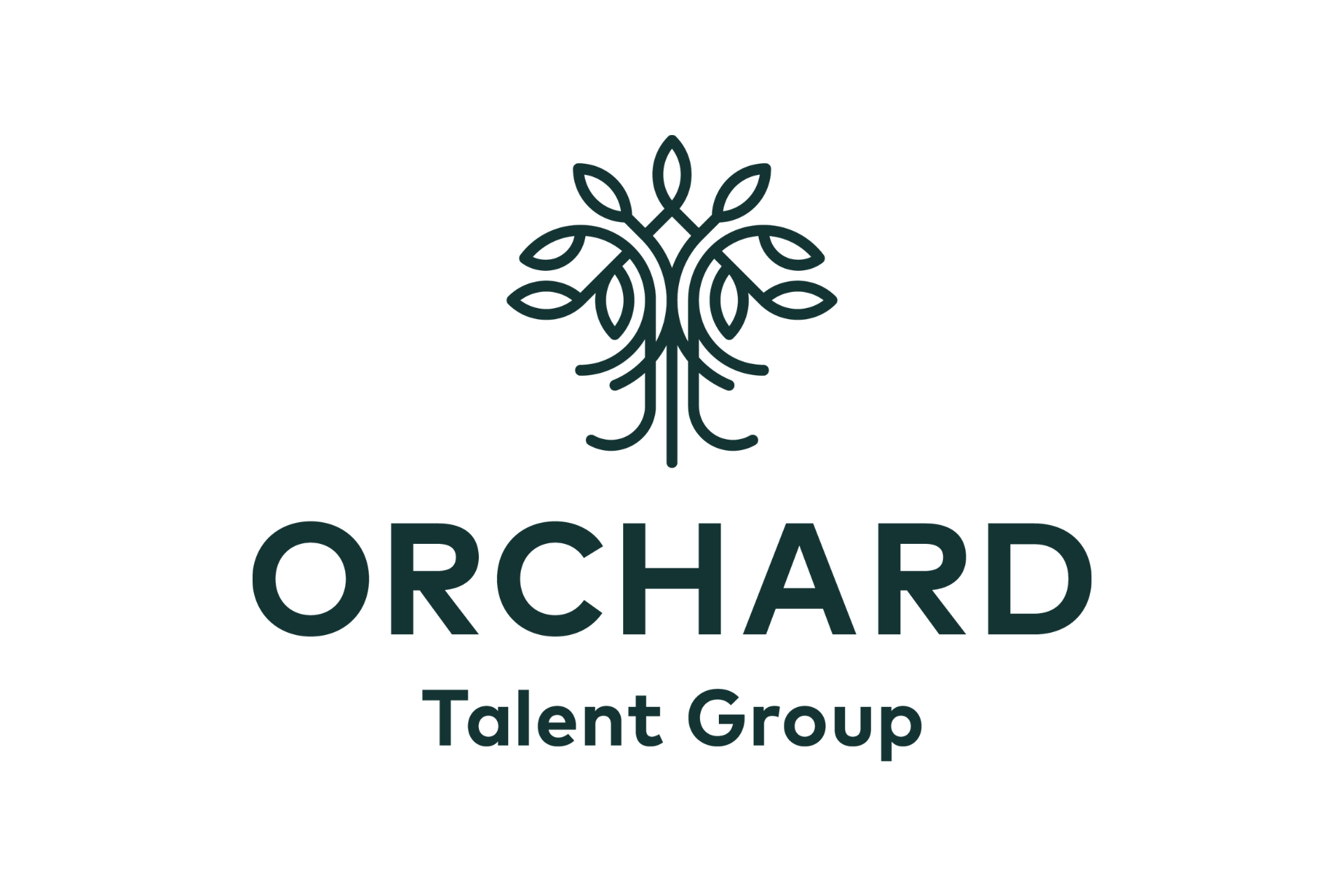 Orchard Talent Group logo with stylized tree icon in dark green on white background