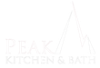 Peak Kitchen & Bath logo featuring mountain outline and company name.