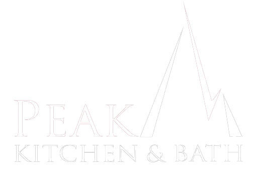 Peak Kitchen & Bath logo featuring mountain outline and company name.