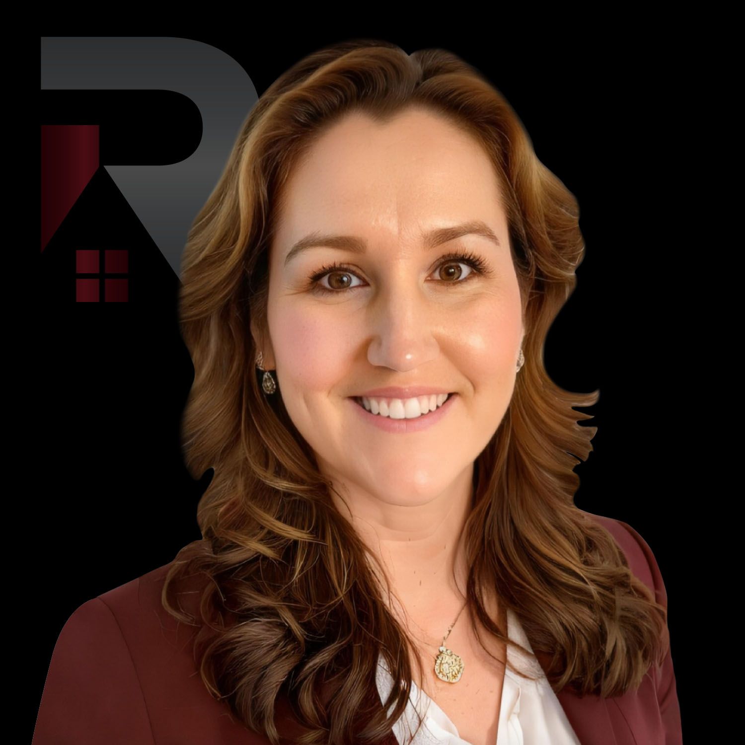 Kristen Doropan in a red jacket and white shirt is smiling for the camera.