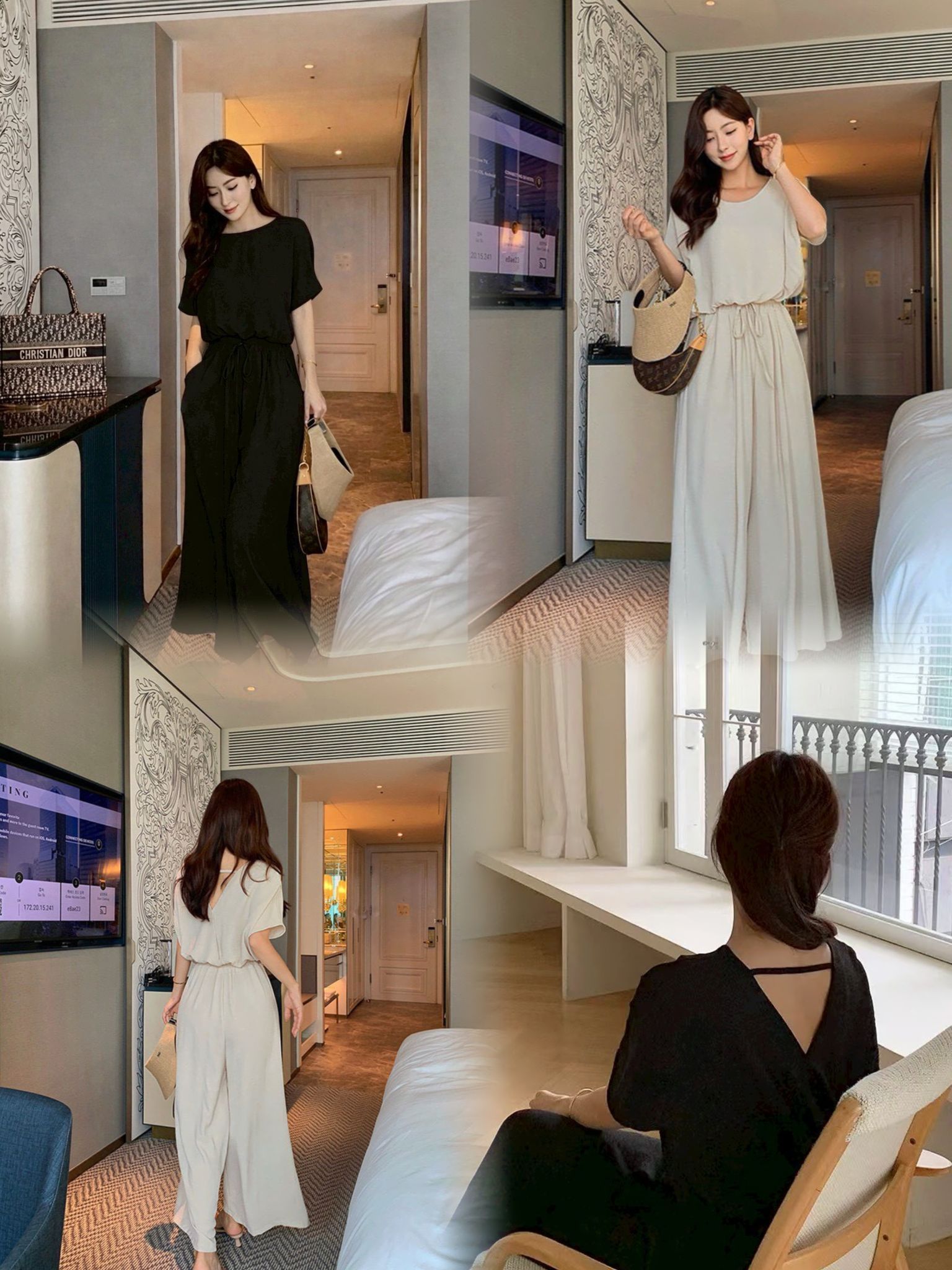 極致涼感・顯瘦氣質雪紡二件式套裝 (含運) | 一件免運