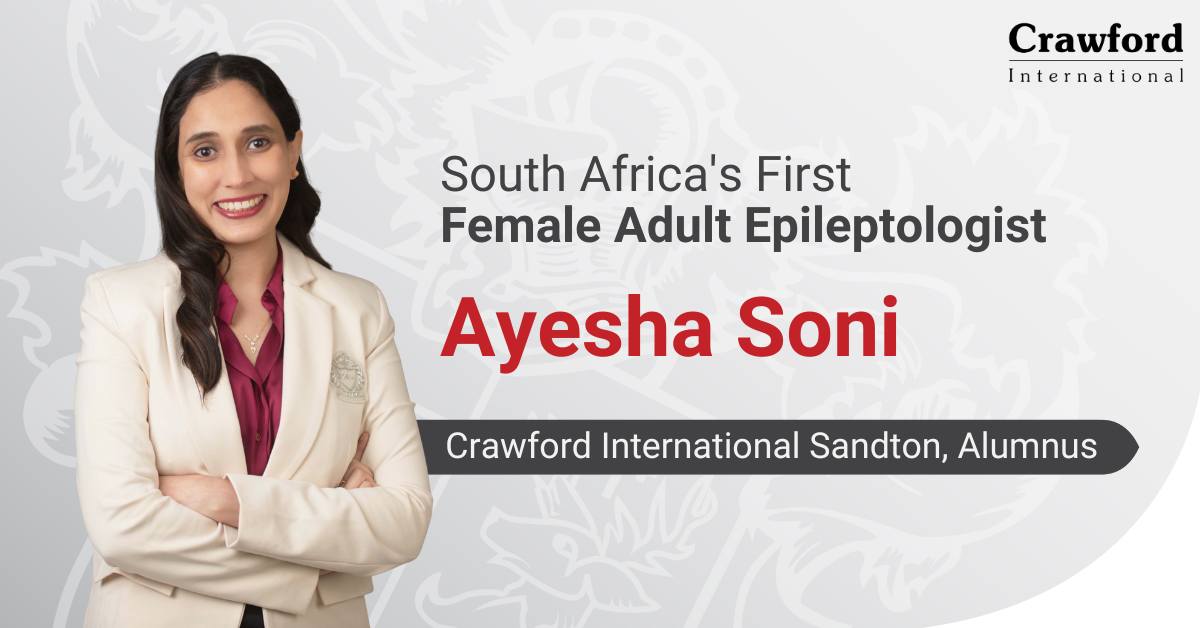 A woman in a cream blazer, Dr. Ayesha Soni, South Africa's first female adult epileptologist, smiles.