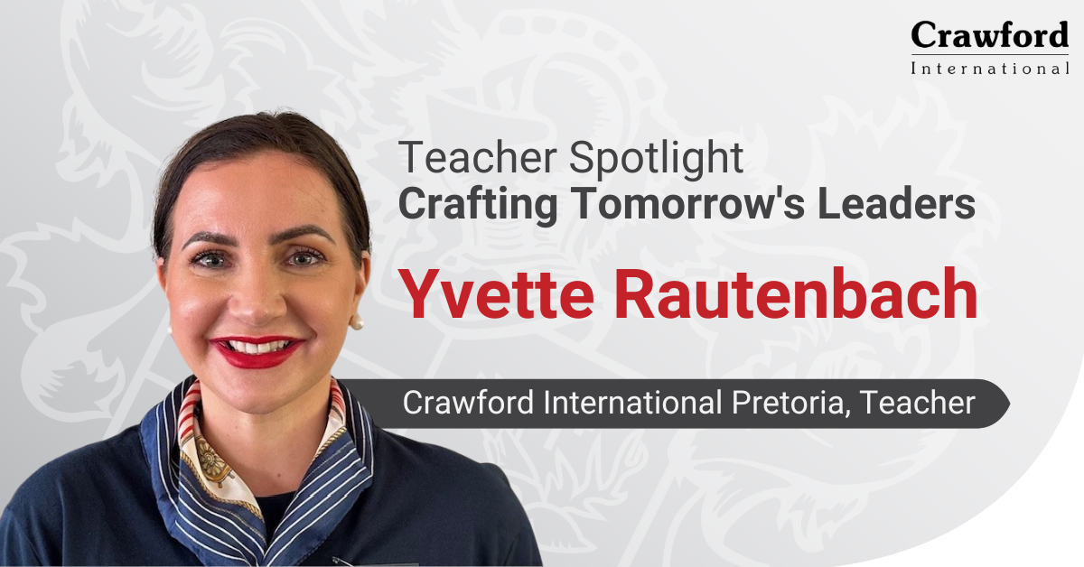 Teacher Yvette Rautenbach, Crawford International Pretoria, smiles for 