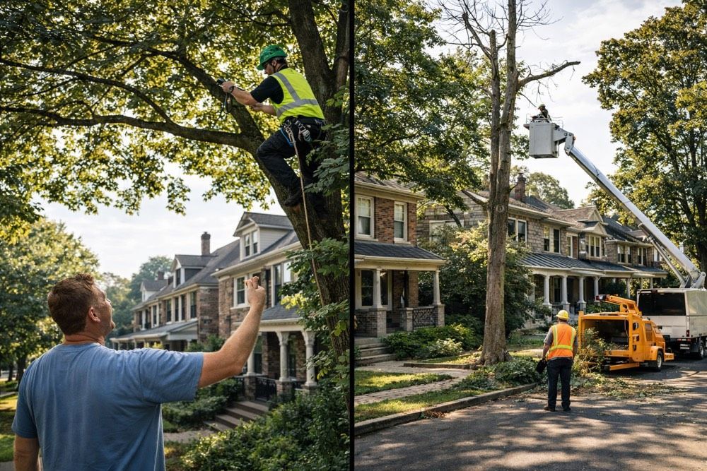 Examples of Tree trimming and tree removal in Bethlehem, PA