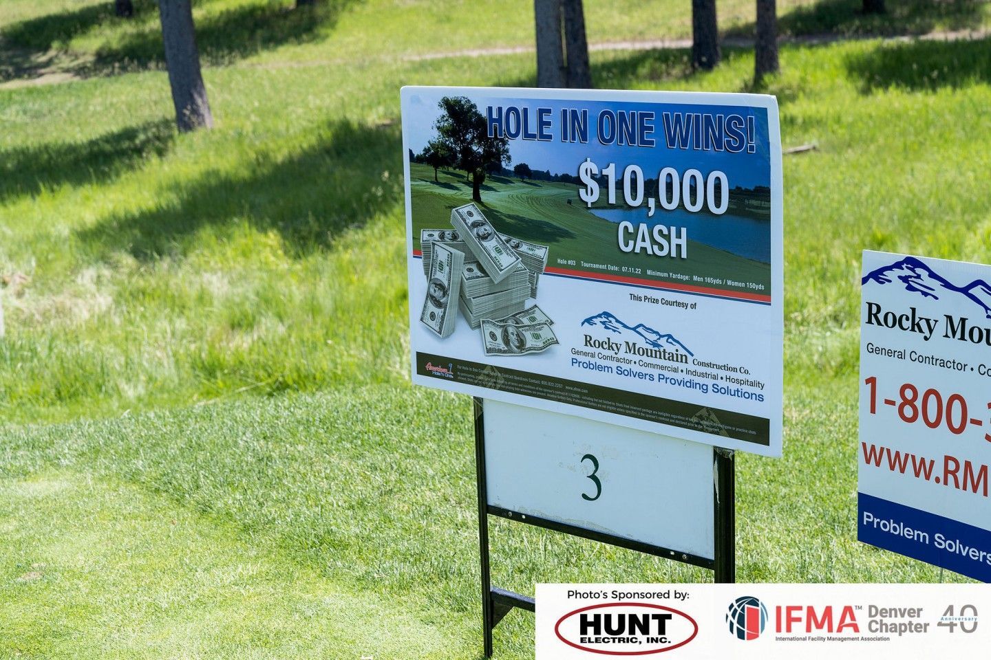 Sign on golf course: 