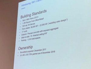 Slide about building standards and ownership of a commercial building.