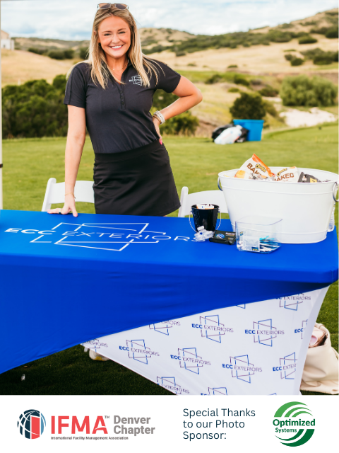 Woman at an event table with