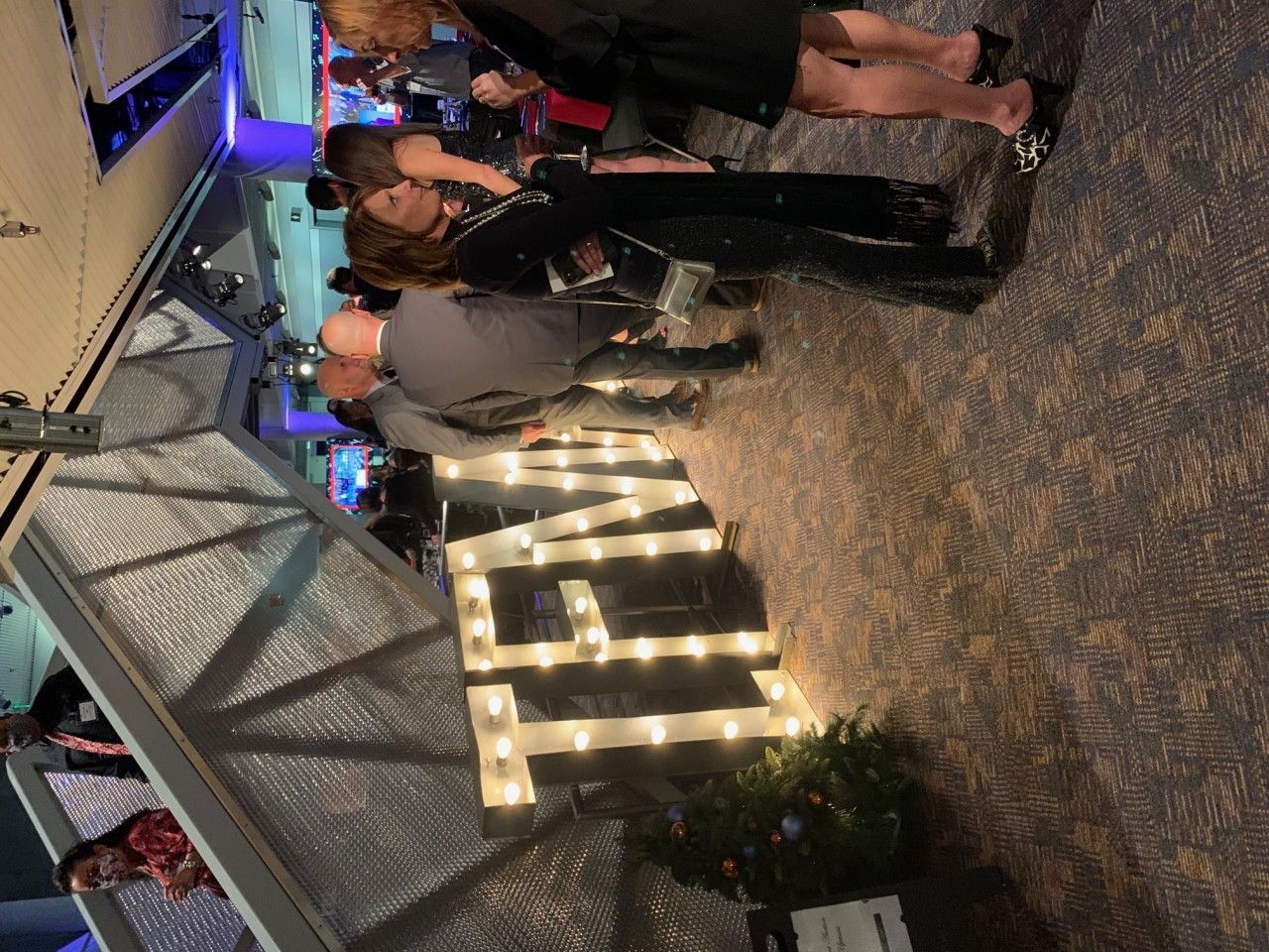 Event entrance with a lit-up