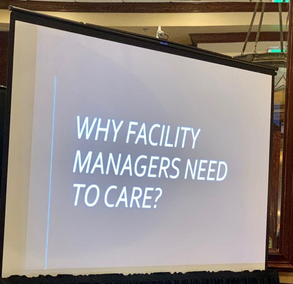 White presentation screen: 