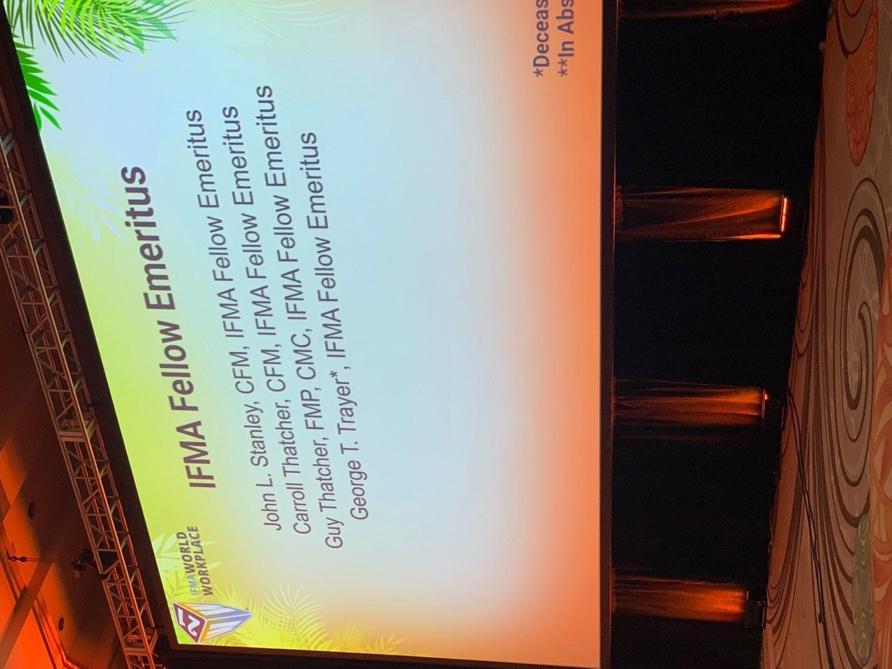 Slide listing IFMA Fellow Emeritus recipients.