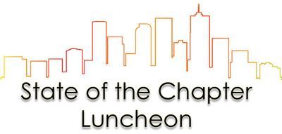 City skyline graphic above the text 