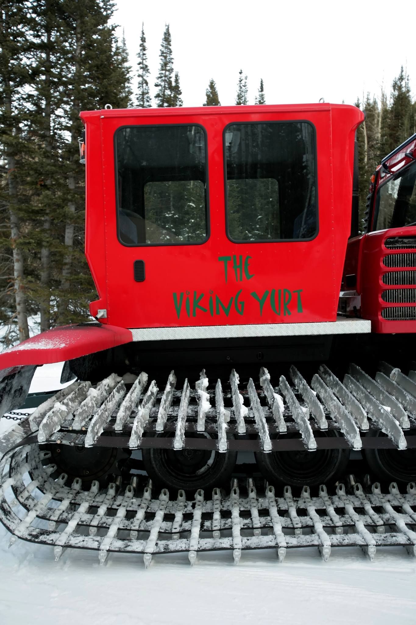 close up on the snow cat