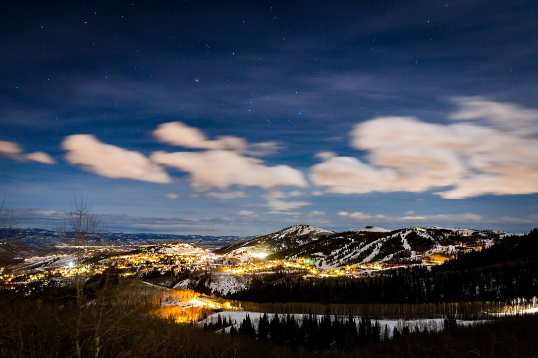 valley view at night