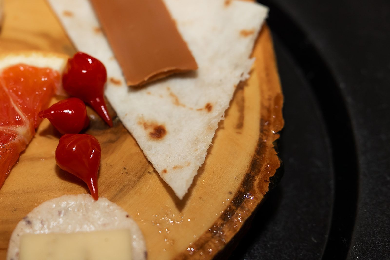 close up of cheese platter