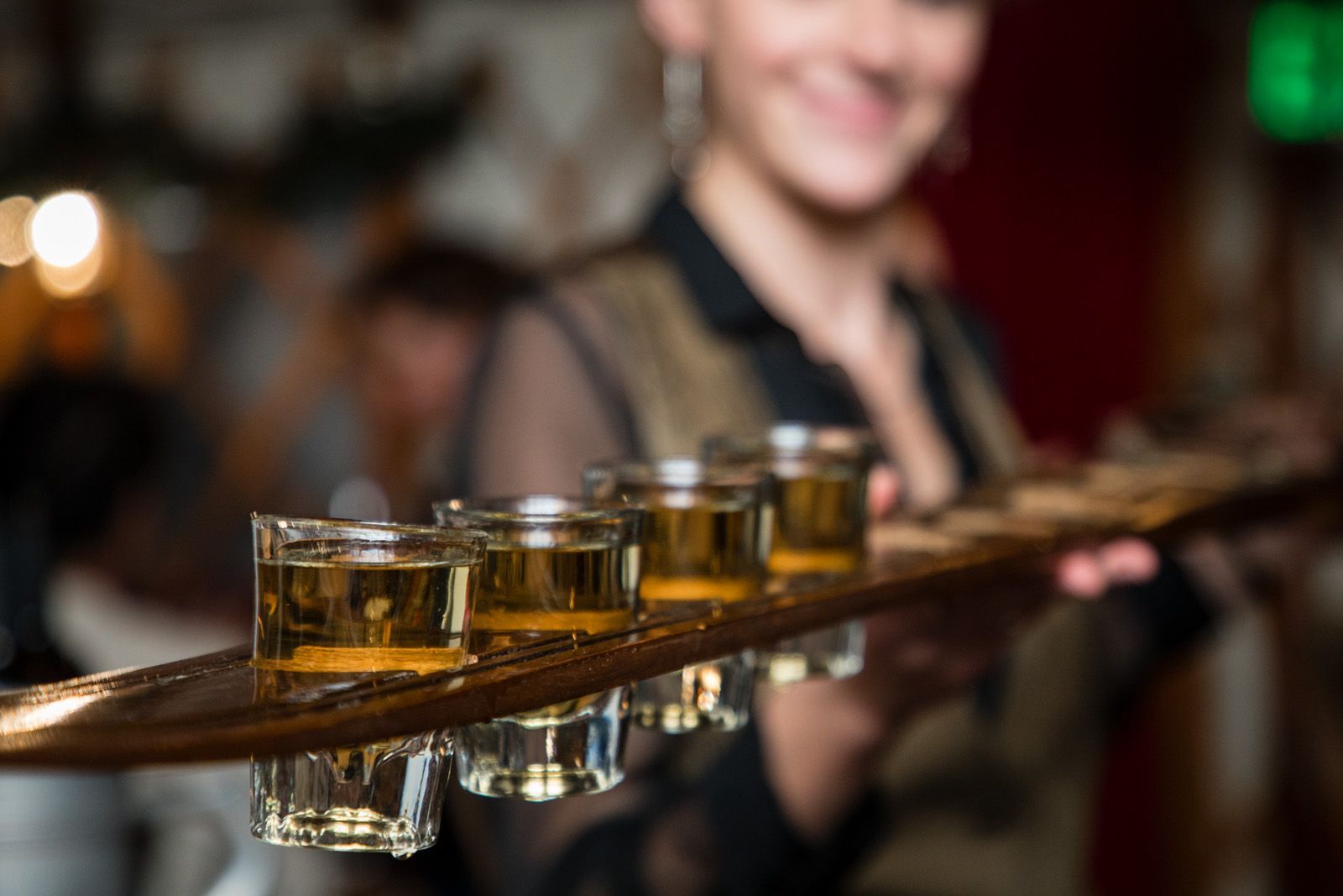 a flight of drinks