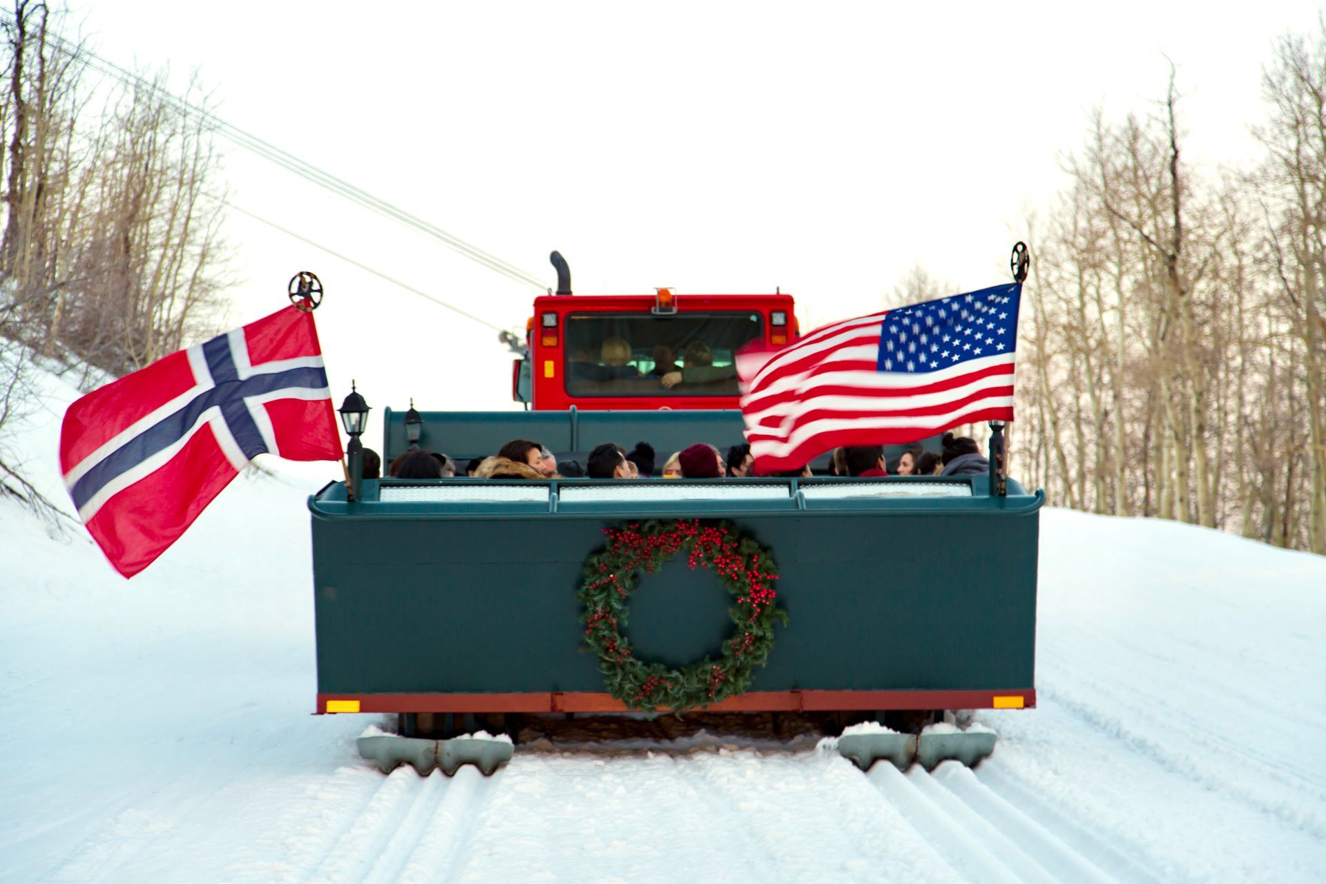 sleigh full of people