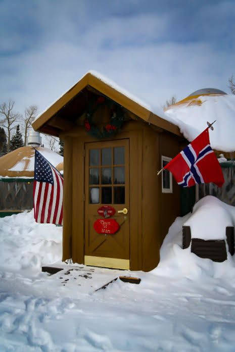 front dor of the yurt