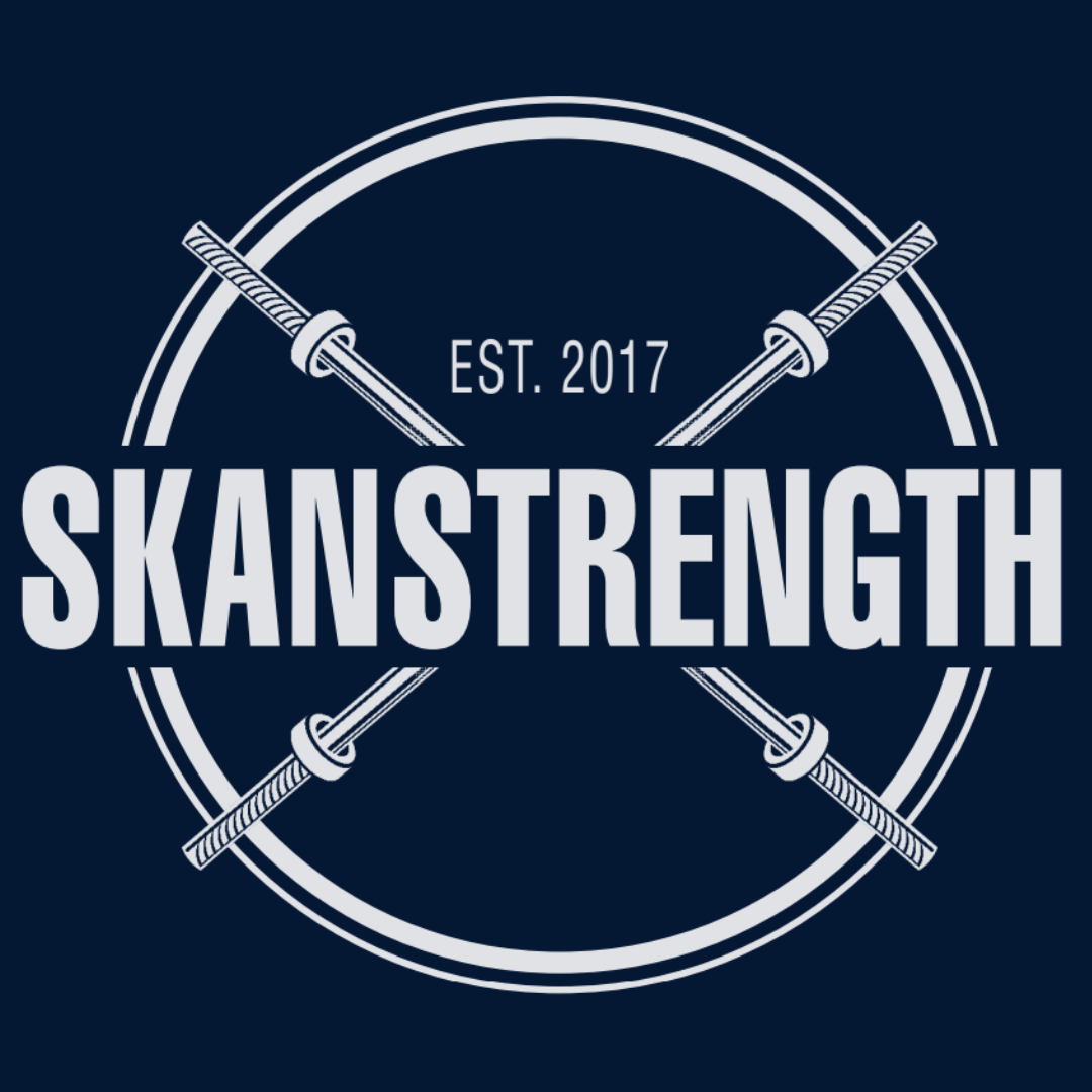 A logo for a gym called skanstrength