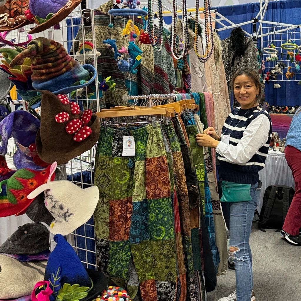 A vision of tibet sign hangs above a store
