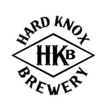 Hard Knox Brewery black logo with HKB in a diamond emblem
