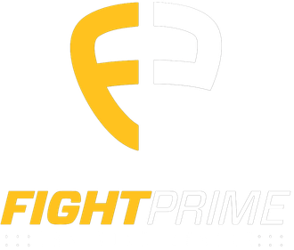 A yellow and white logo for a company called fight prime.