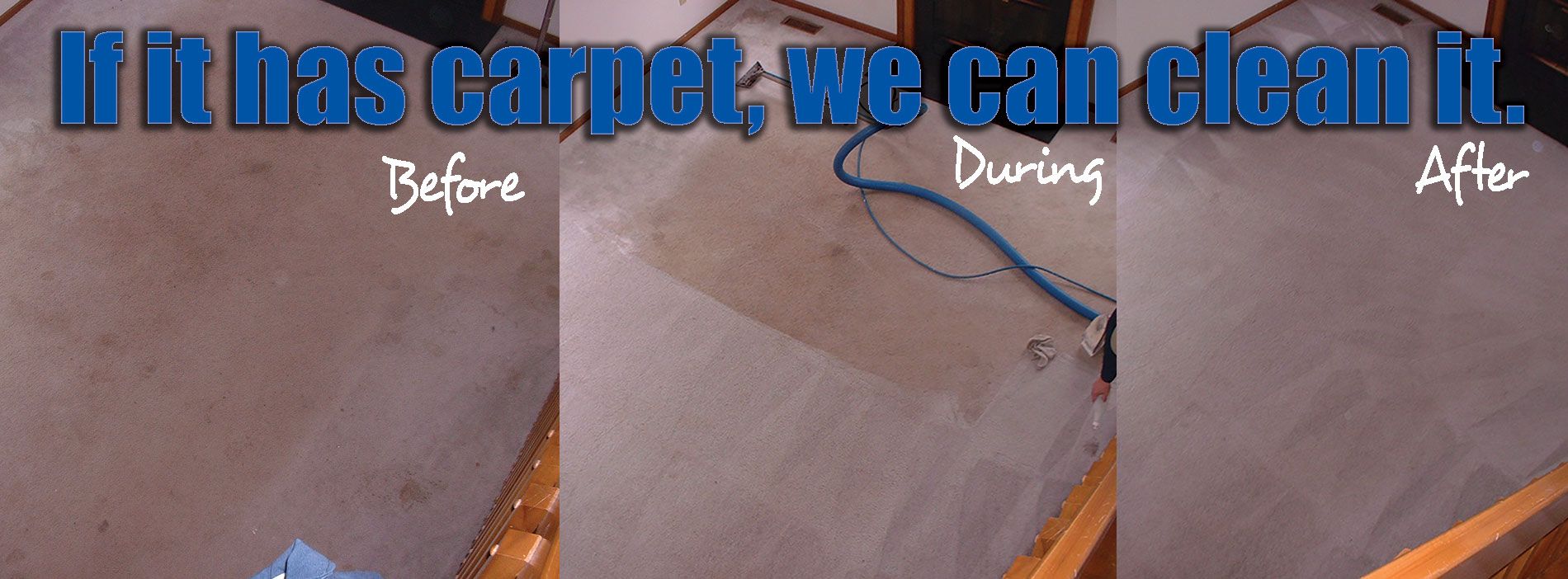 Before, During and After Cleaning Carpet — Newark, OH — Ace Carpet Care