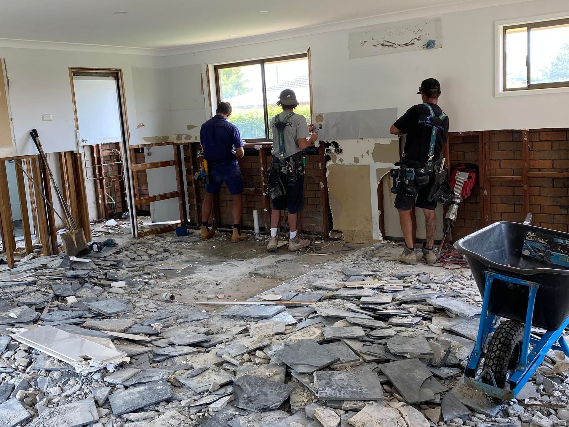 Handyman Doing Repairs On A House