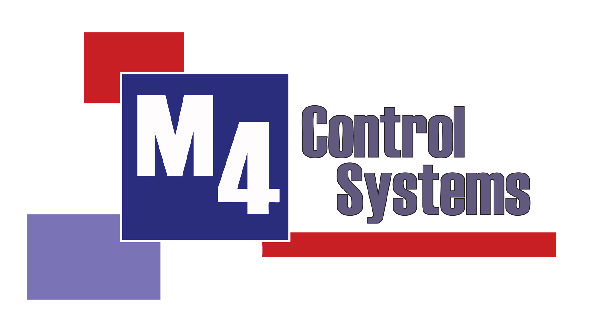 Logo for M4 Control Systems with blue, red, and purple geometric shapes and text.