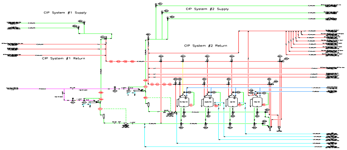 Electrical schematic diagram with wires, relays, and other components, color-coded, and labeled.
