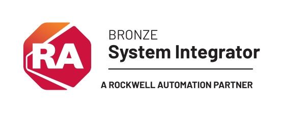 Bronze System Integrator badge from Rockwell Automation. Features 