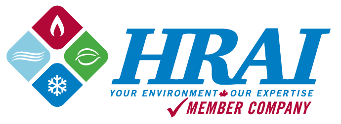 HRAI logo with a four-part graphic representing air, water, fire, and green energy.