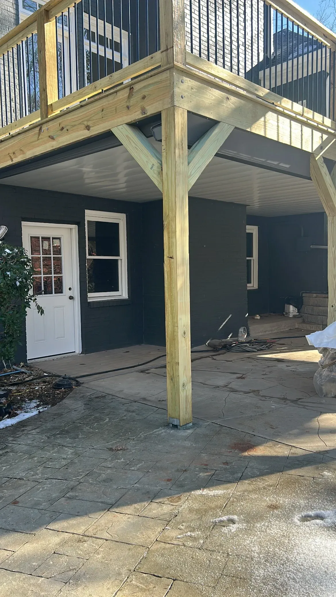 After installing white under deck ceiling panels.