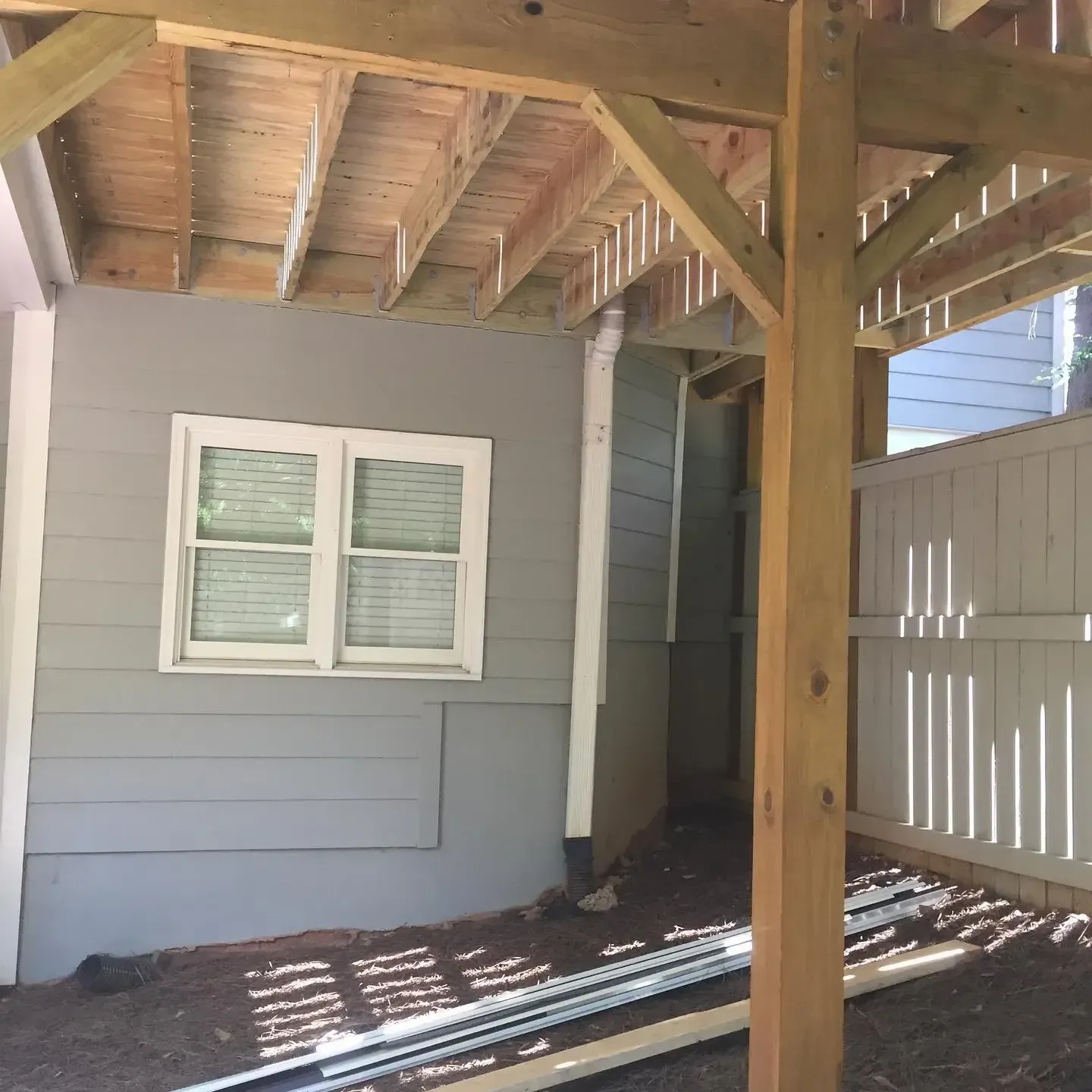 Before installing under deck system with built in hot tub.