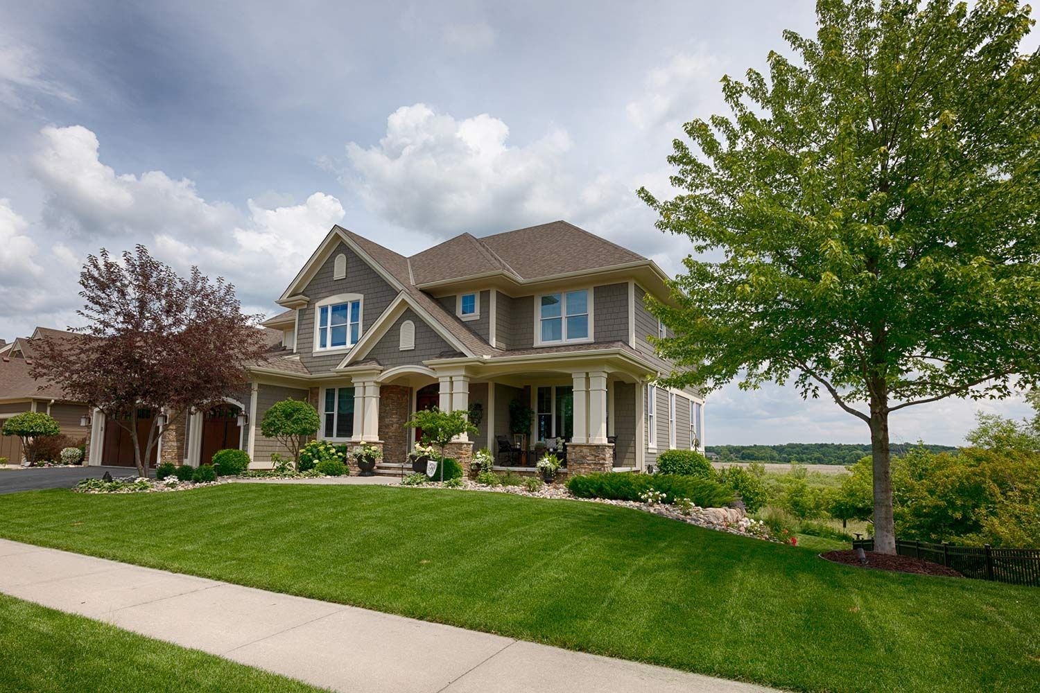 House Exterior and Garden — Aurora, IL — Great Greens Lawn Care