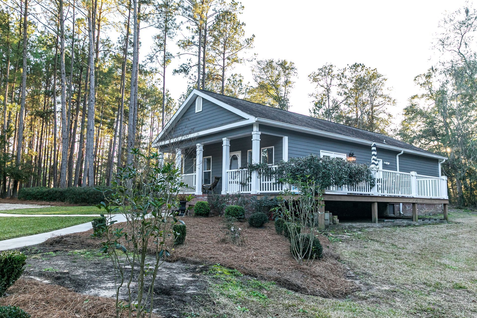mobile home being prepared for a move
