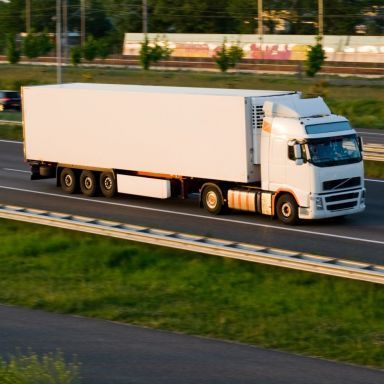 Freight truck on motorway