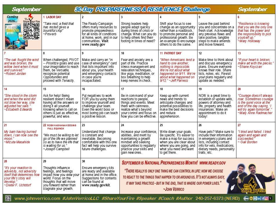 30-Day Resilience Calendar
