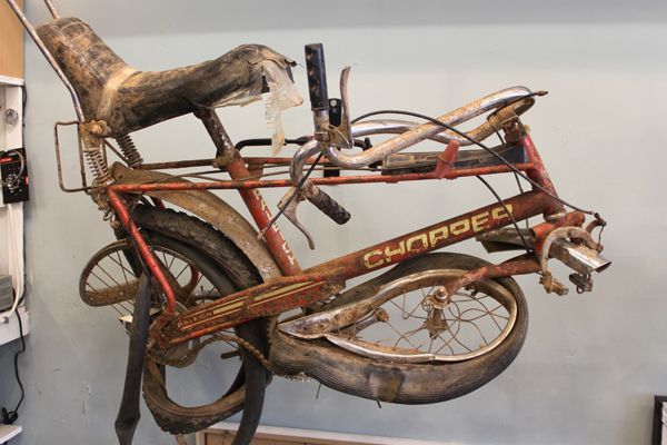 broken chopper bicycle