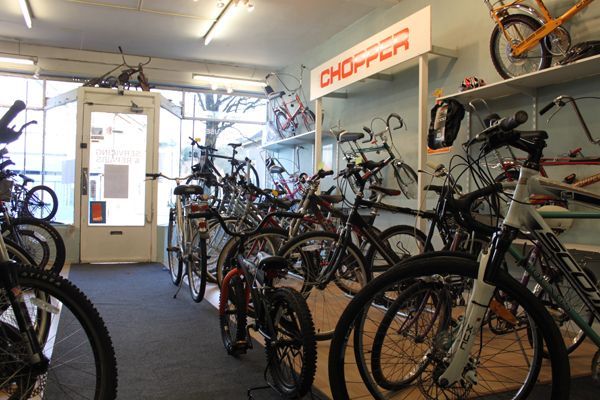 bicycles for sale in the shop