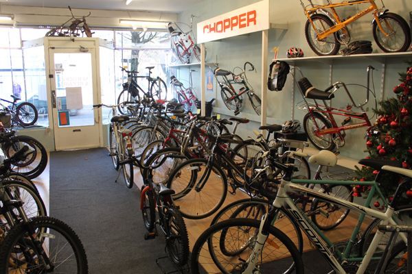 bicycles for sale in the shop