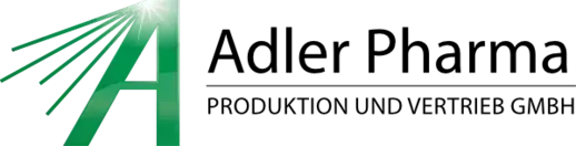 A logo for adler pharma production and vertrieb gmbh