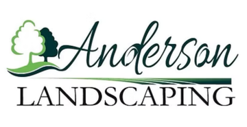 The logo for Anderson Landscaping has a tree on it