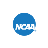 A blue circle with the word ncaa on it