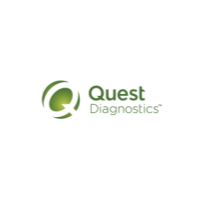 The quest diagnostics logo is green and white on a white background.