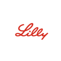 A red lilly logo on a white background